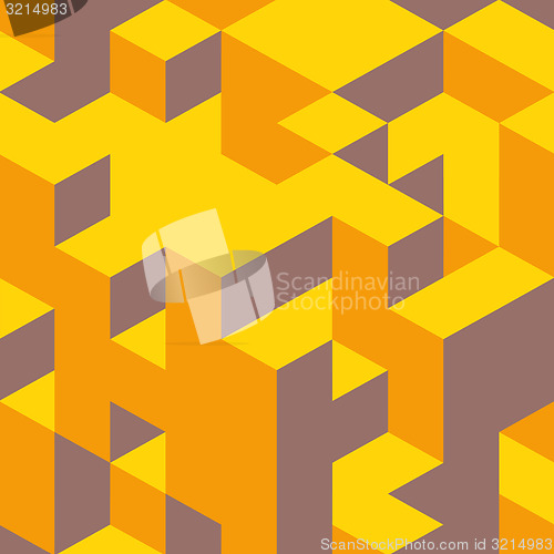 Image of Abstract 3d background. Wall of cubes. Vector illustration. 