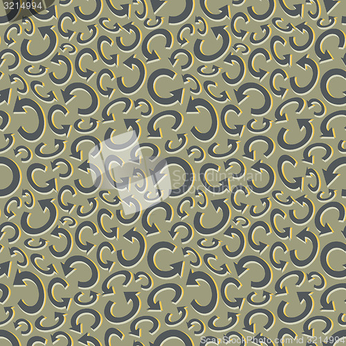 Image of Seamless recycle background. Vector pattern.