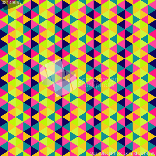 Image of Seamless geometric triangles background. Mosaic. 