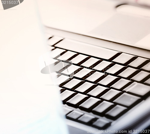 Image of Modern and stylish laptop. 