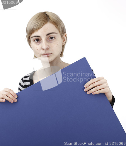 Image of Woman holding a paper