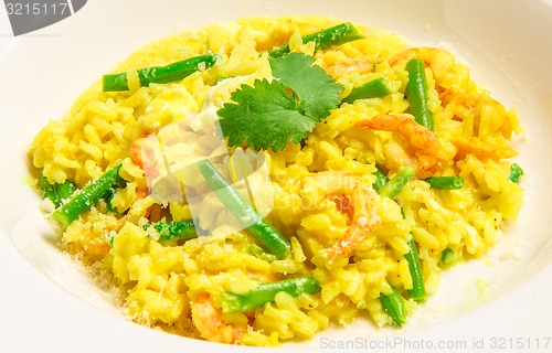 Image of Delicious italian risotto with shrimps