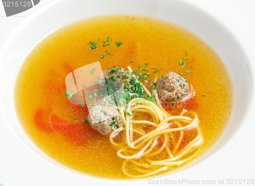 Image of Vegetable soup with meatballs 