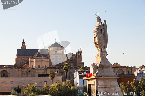 Image of Roman Bridge of Cordoba - statue detail