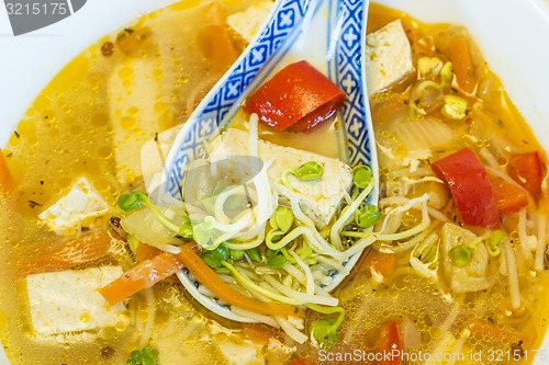 Image of Chinese soup with tofu