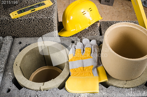 Image of Construction of modular ceramic chimney 