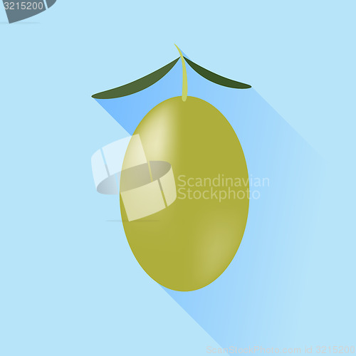 Image of Olive with Leaves 