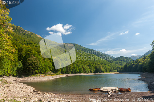 Image of Small lake and mountain in Durmitor national park