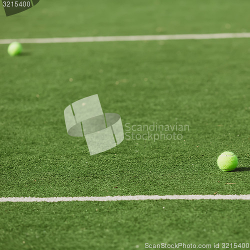 Image of Tennis Ball on the Court