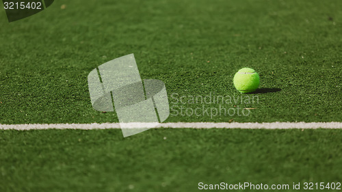 Image of Tennis Ball on the Court