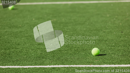 Image of Tennis Ball on the Court