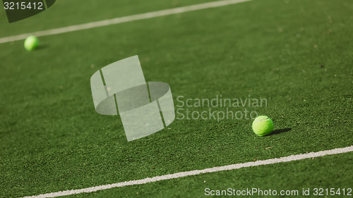 Image of Tennis Ball on the Court