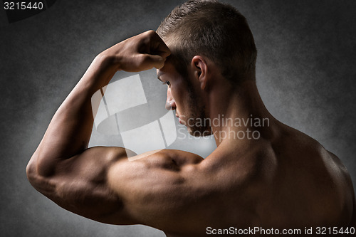 Image of Biceps muscle of young man