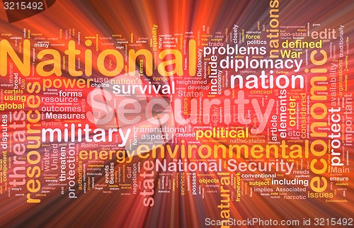 Image of National security background concept glowing