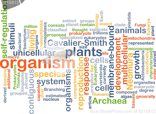 Image of Organism wordcloud concept illustration