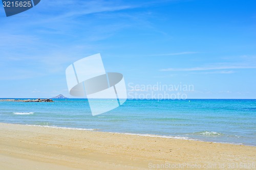 Image of Sandy beach and sea