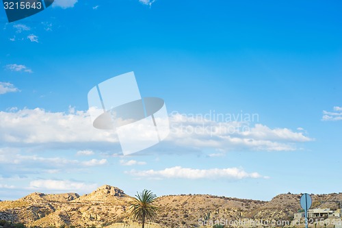 Image of View to the mountain and sky