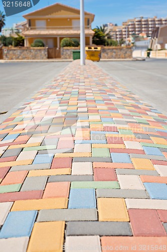 Image of Multi colored vibrant paving stones