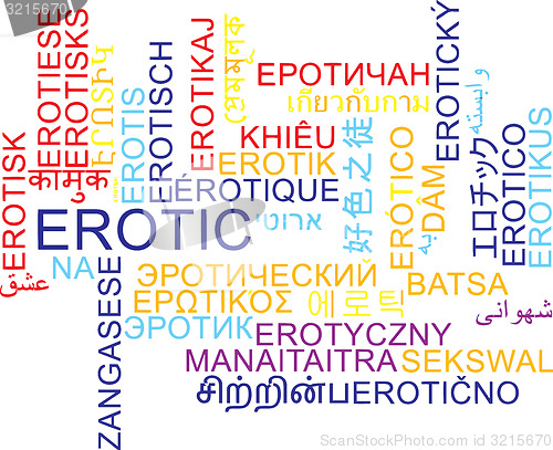 Image of Erotic multilanguage wordcloud background concept