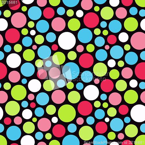 Image of Seamless festive background from circles.  Vector Illustration. 