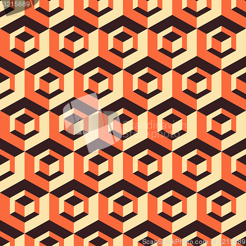 Image of Honeycomb background 3d. Mosaic. Vector illustration. 