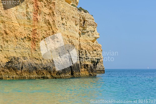 Image of Colorful rocks on ocean