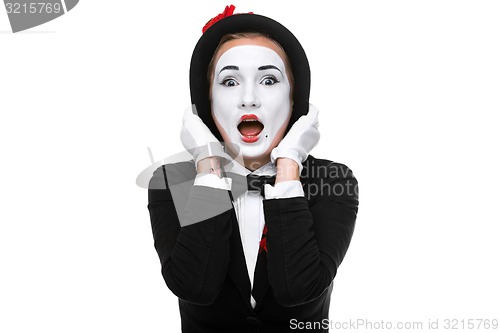 Image of Portrait of the surprised mime