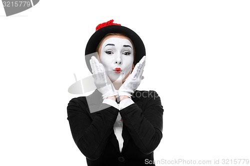 Image of Portrait of the surprised and touched mime 