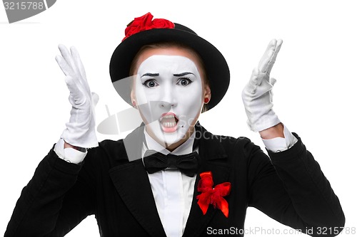 Image of Portrait of the angry and resent mime 