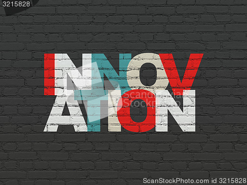 Image of Business concept: Innovation on wall background
