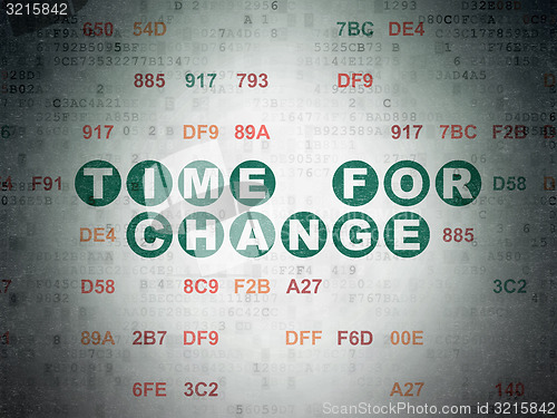 Image of Timeline concept: Time for Change on Digital Paper background
