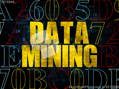 Image of Information concept: Data Mining on Digital background