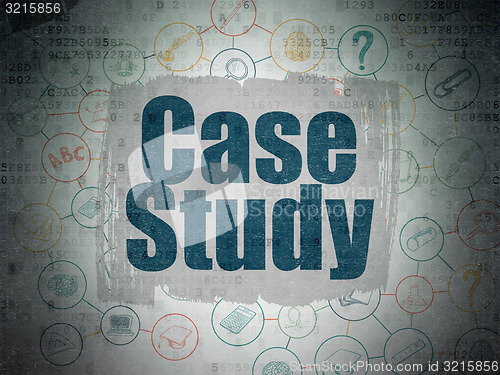 Image of Education concept: Case Study on Digital Paper background