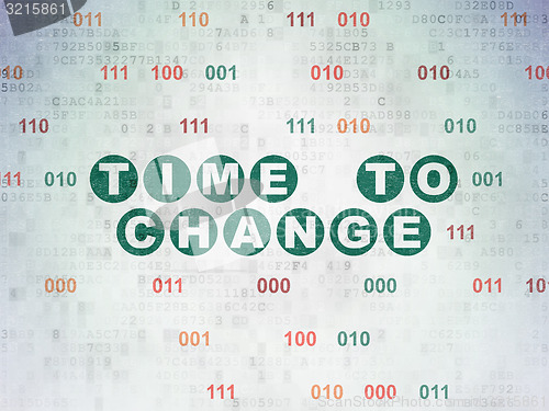 Image of Timeline concept: Time to Change on Digital Paper background