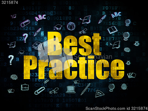 Image of Education concept: Best Practice on Digital background