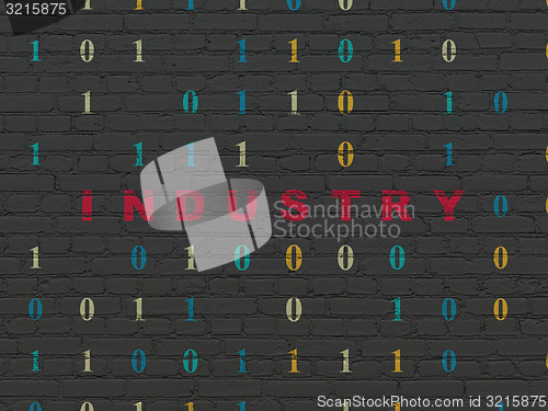 Image of Finance concept: Industry on wall background