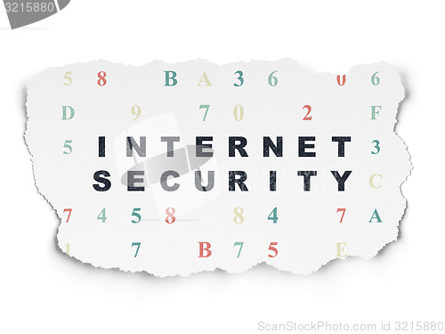 Image of Safety concept: Internet Security on Torn Paper background