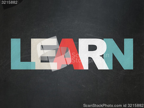 Image of Education concept: Learn on School Board background