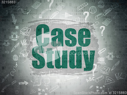 Image of Education concept: Case Study on Digital Paper background