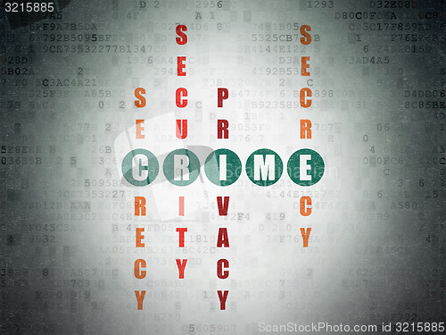Image of Safety concept: word Crime in solving Crossword Puzzle