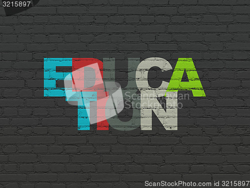 Image of Education concept: Education on wall background