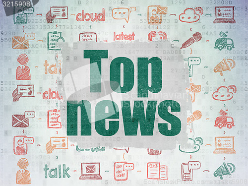 Image of News concept: Top News on Digital Paper background