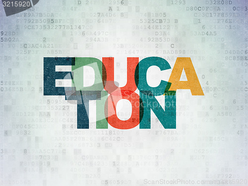 Image of Education concept: Education on Digital Paper background