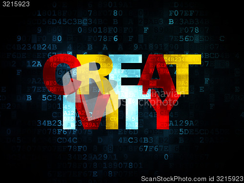 Image of Advertising concept: Creativity on Digital background