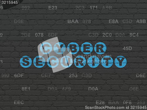 Image of Protection concept: Cyber Security on wall background