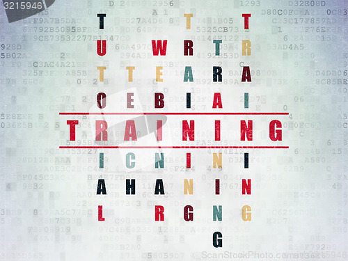 Image of Education concept: word Training in solving Crossword Puzzle