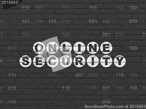 Image of Safety concept: Online Security on wall background