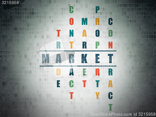 Image of Business concept: word Market in solving Crossword Puzzle