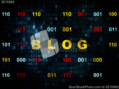 Image of Web development concept: Blog on Digital background