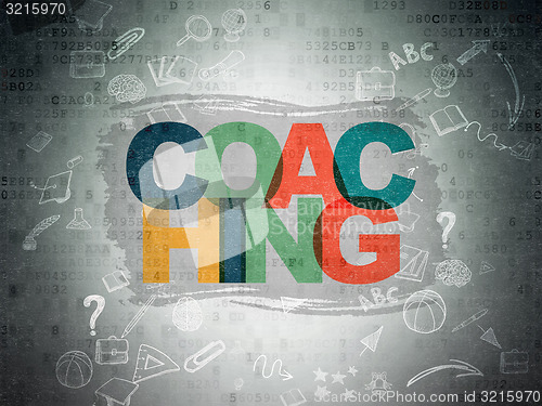 Image of Education concept: Coaching on Digital Paper background